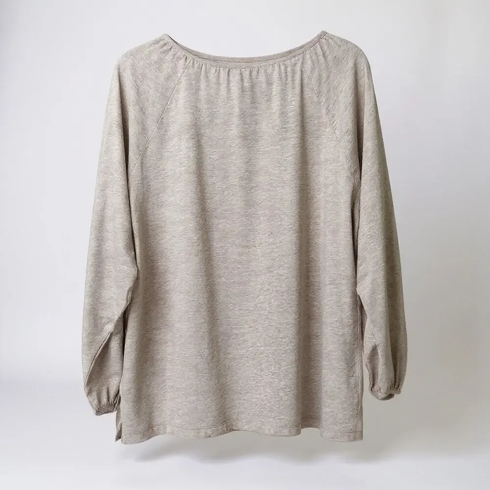 Old Navy Super Soft XXL Beige Knit Long Sleeve Scoop Neck Top - Picture 9 of 9